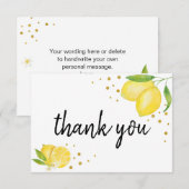 Citroen en Goud Bedankkaart (Voorkant / Achterkant)