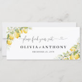 Citroen en groen blad Citrus huwelijks hoofdtafel  (Voorkant)