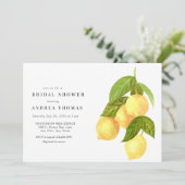 Citroen en groen | Botanisch Vrijgezellenfeest Kaart (Staand voorkant)