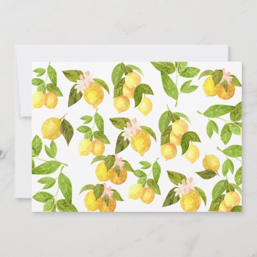 Citroen en groen | Botanisch Vrijgezellenfeest Kaart (Achterkant)