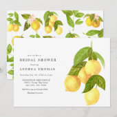 Citroen en groen | Botanisch Vrijgezellenfeest Kaart (Voorkant / Achterkant)