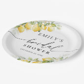 Citroen en groen Citrus Trouwpapier Bord (Gekanteld)