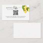 Citroen en groen | RSVP Informatiekaartje (Voorkant / Achterkant)