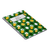 Citroen en groene gingham notitieboek (Rechterzijde)