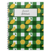 Citroen en groene gingham notitieboek (Voorkant)