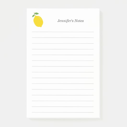 Citroen en Lijnen Post-it® Notes (Voorkant)