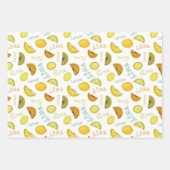 Citroen en Limoen Fruit Pattern Inpakpapier Vel (Voorkant)