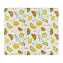 Citroen en Limoen Fruit Pattern Snijplank