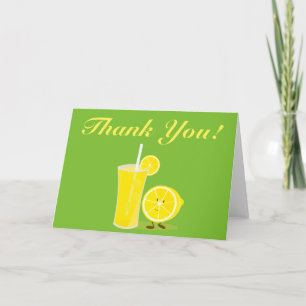 Citroen en limonade dank je bedankkaart