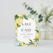 Citroen en Marokkaanse Tegel QR-code Bewaar de dat Aankondigingskaart (Staand voorkant)