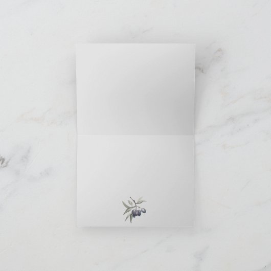 Citroen en olijven bedankkaart (Binnen)