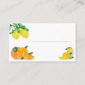 Citroen en Oranje Franse bruiloft Visitekaartje (Voorkant)