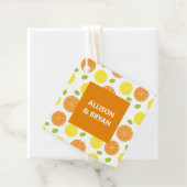 Citroen en Sinaasappel Bruiloft of Vrijgezellenfee Bedankjes Labels (In situ)