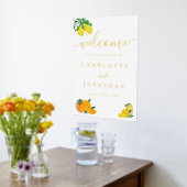 Citroen en Sinaasappel Citrus bruiloft welkom goud Folie Afdrukken (Laag (Keuken))