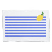 Citroen en strepen Enige Kussensloop, Standaardgro Kussensloop (Voorkant)