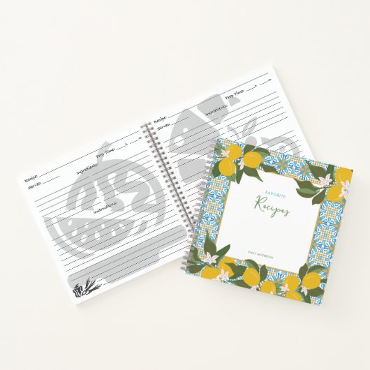 Citroen en Tegels Receptenboek | Keuken Decor Notitieboek (Binnen)