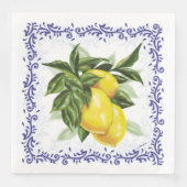 Citroen en Toile Filigree Europese Elegantie Servet (Voorkant)