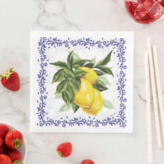 Citroen en Toile Filigree Europese Elegantie Servet (Insitu)
