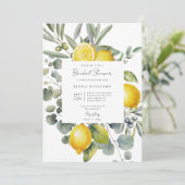 Citroen en Vrijgezellenfeest van olijven Kaart (Staand voorkant)
