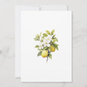 Citroen en Vrijgezellenfeest van olijven Kaart (Achterkant)