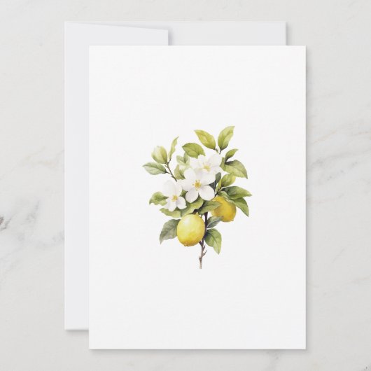 Citroen en Vrijgezellenfeest van olijven Kaart (Achterkant)