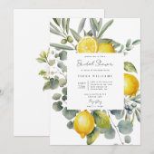 Citroen en Vrijgezellenfeest van olijven Kaart (Voorkant / Achterkant)