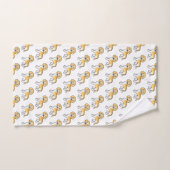 Citroen en Witte Beagle Schattigee Cartoon Dog Pat Bad Handdoek (Handdoek)