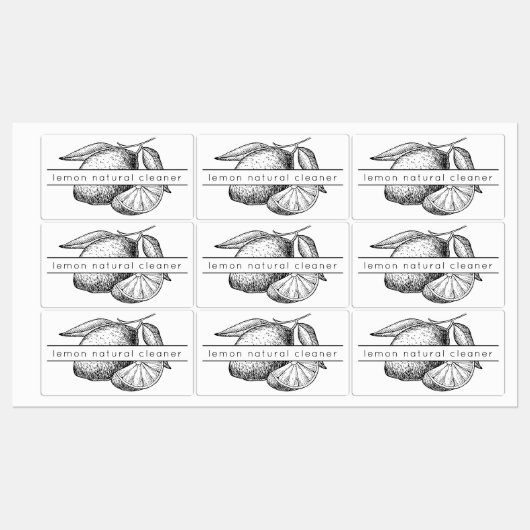 Citroen Essentiële Olie Spray Fles Waterdicht Labels (Vel)