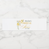 Citroen Eucalyptus Roze Bruidsfeestje Waterfles Etiket (Enkel label)