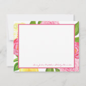 Citroen Floral Citrus Baby shower Bedankt Opmerkin (Achterkant)