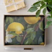 Citroen Fruit Blossom Art Painting Tissuepapier (Geschenk)