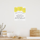 Citroen Fruit Bruiloft Ontvangstbord Poster (Keuken)