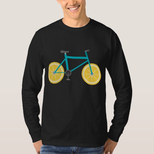 Citroen Fruit Fietswielen Grappig Fietsvoedsel T-shirt (Voorkant)