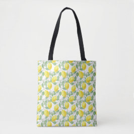 Citroen Fruit Patroon Geel en Groen Tote Bag