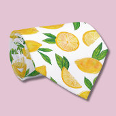 Citroen Fruit Patroon Stropdas