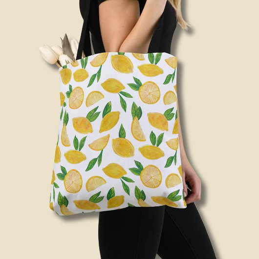 Citroen Fruit Patroon Tote Bag