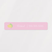 Citroen Fruit School Class Lunch Naam Nummer Label (Design 2)