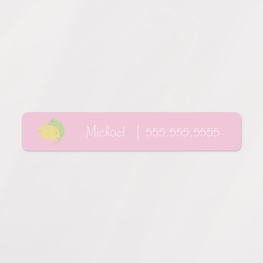 Citroen Fruit School Class Lunch Naam Nummer Label (Design 2)