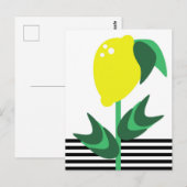 Citroen Fruit Tuin Plant Strepen Briefkaart (Voorkant / Achterkant)