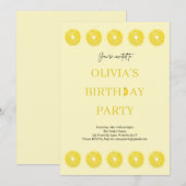 Citroen Fruit Verse Verjaardagsfeest Uitnodiging (Voorkant / Achterkant)