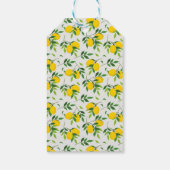 Citroen Fruitpatroon Aangepaste Bruiloftsdankjewel Cadeaulabel (Achterkant)