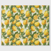 Citroen geel cadeaupapier (Vlak)