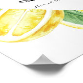 Citroen geel | Citrus | Aangepast tekstteken Poster (Hoek)