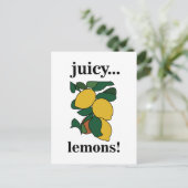Citroen Geel Fruit Briefkaart (Staand voorkant)