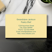 Citroen Geel Geel Gebak Chef Baker of Cook Beroep Visitekaartje