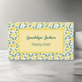 Citroen Geel Geel Gebak Chef Baker of Cook Beroep Visitekaartje
