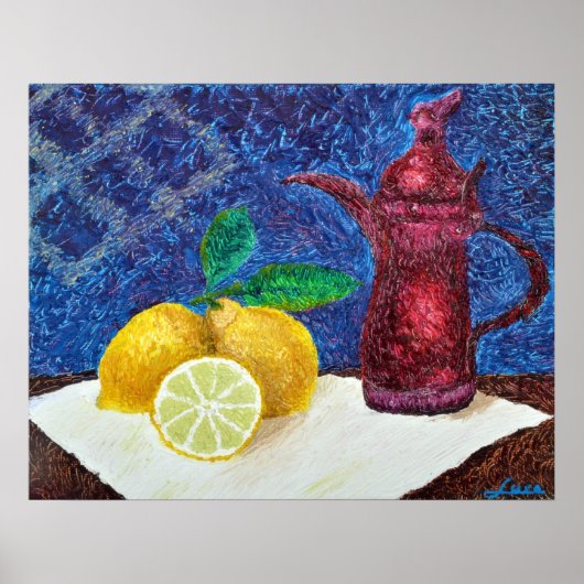 Citroen geel poster (Voorkant)