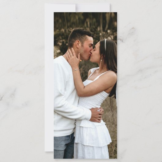 Citroen gele bloesem foto bruiloft opslaan van de save the date (Achterkant)