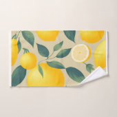 Citroen Geometrisch Kleurrijk Gepersonaliseerd Pat Bad Handdoek (Handdoek)
