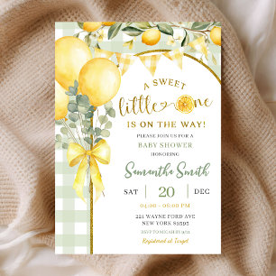 Citroen Gingham babyshower uitnodiging